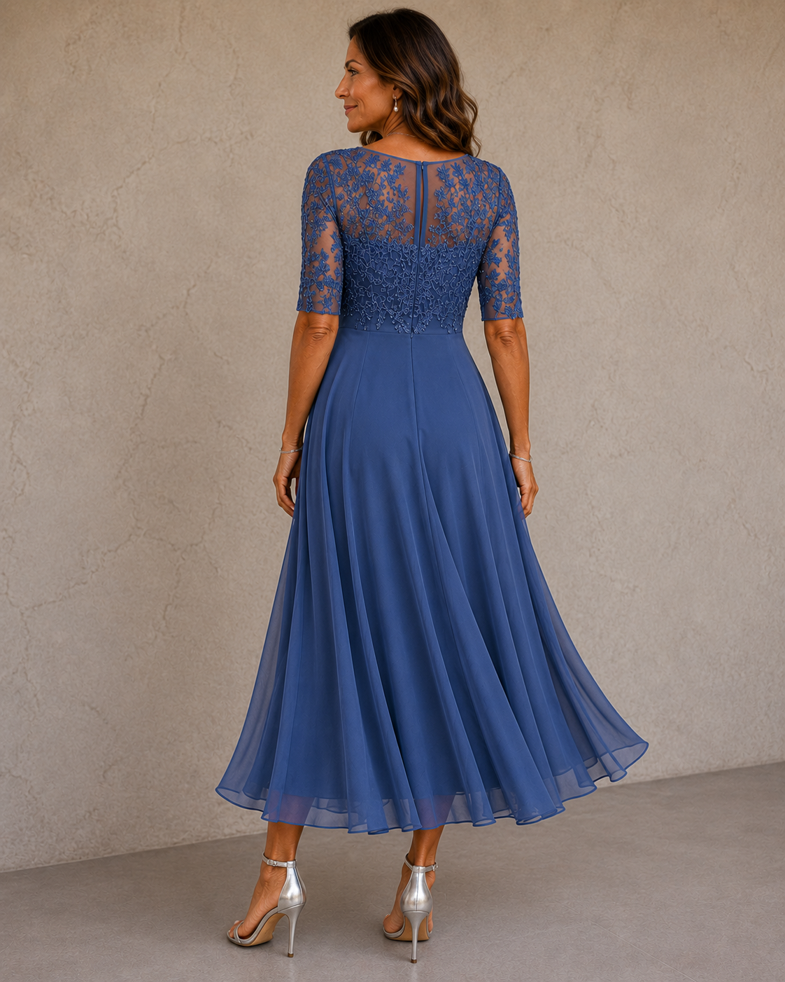 Abella™ | Abito in Pizzo e Chiffon