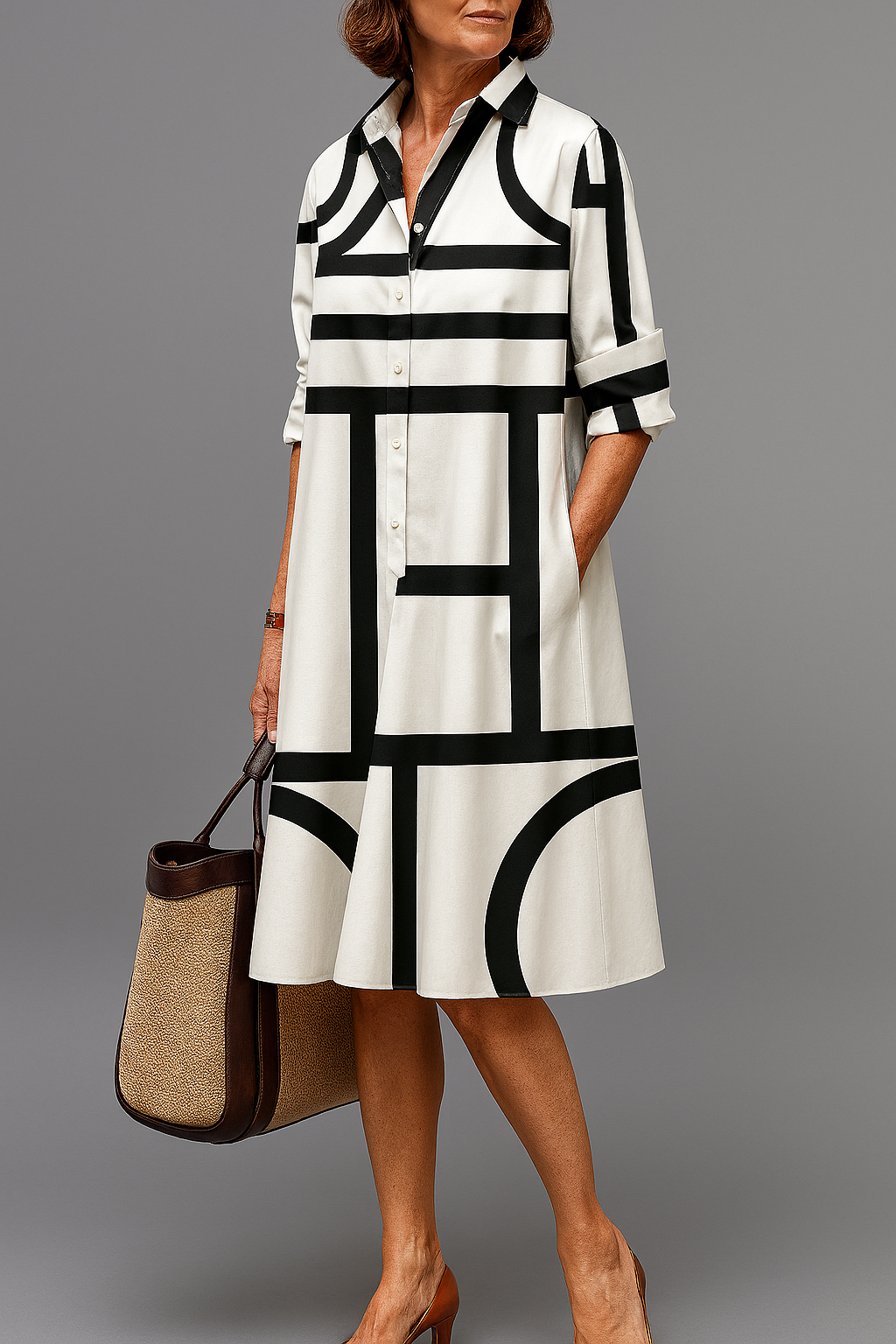 Iris | Polished Midi Dress